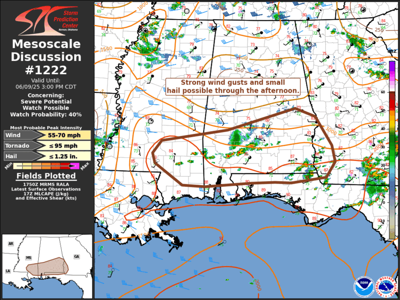 Mesoscale Discussion 1222