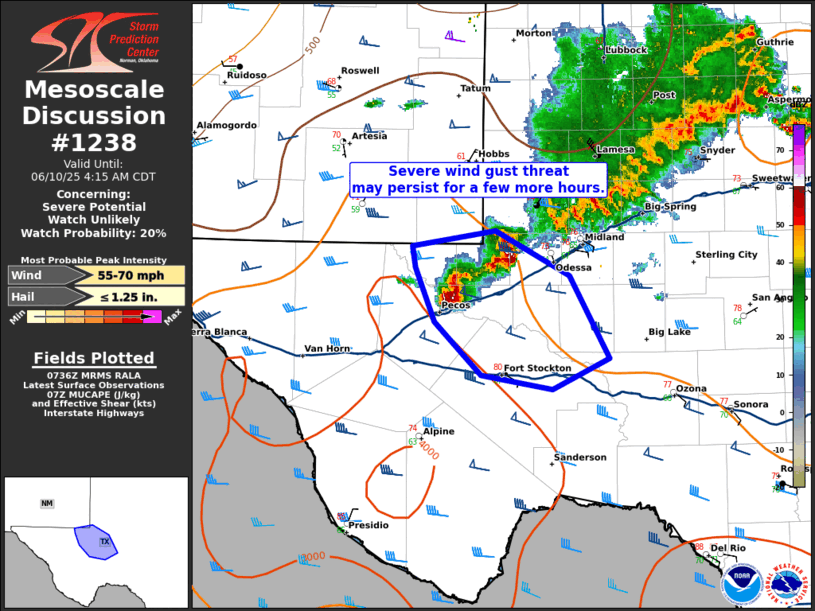 Mesoscale Discussion 1238