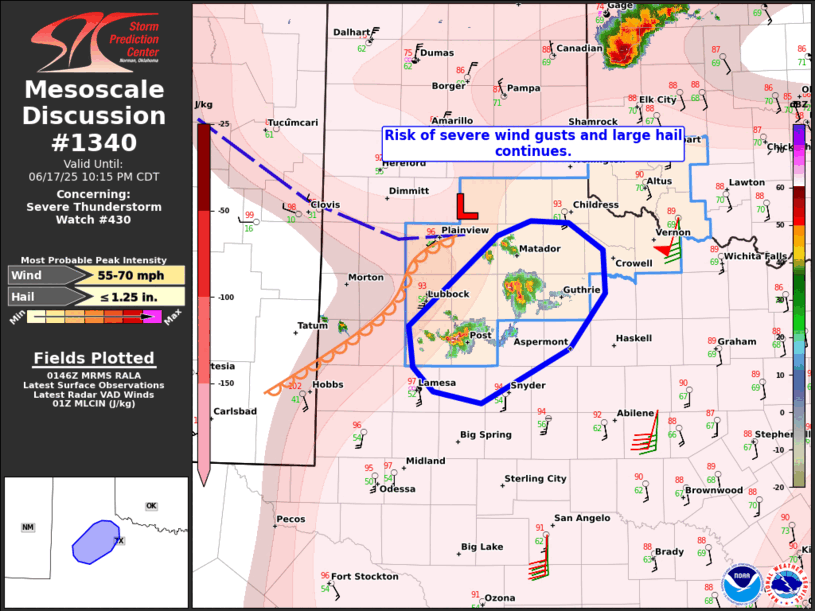 Mesoscale Discussion 1340