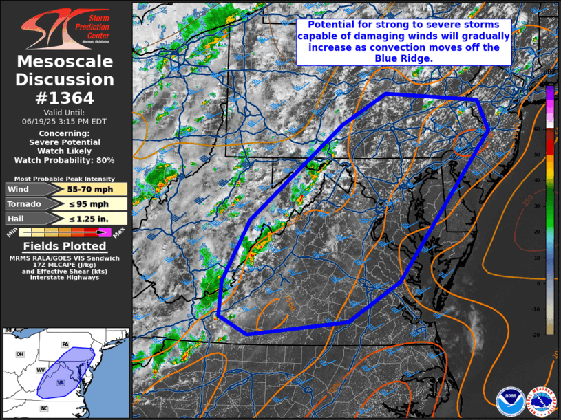 Mesoscale Discussion 1364