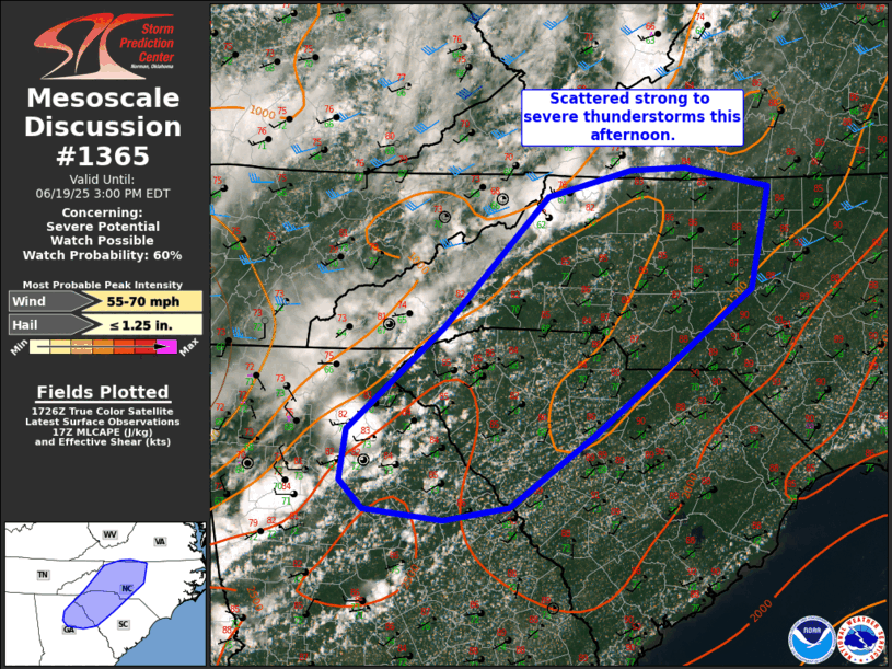 Mesoscale Discussion 1365