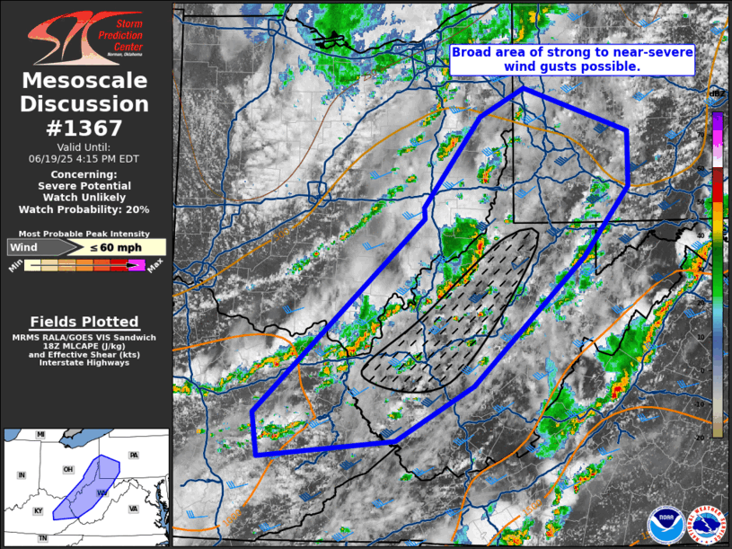 Mesoscale Discussion 1367