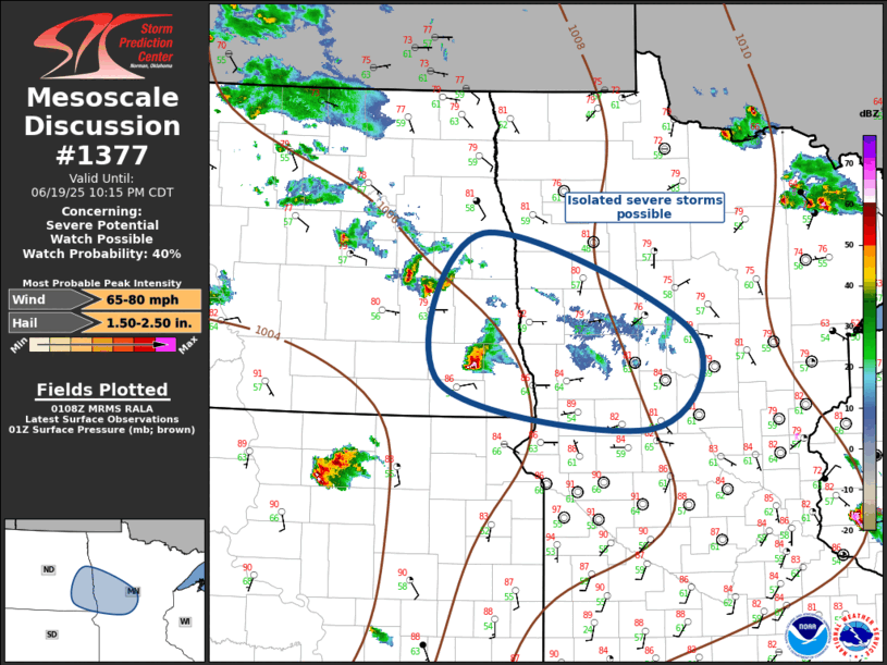 Mesoscale Discussion 1377
