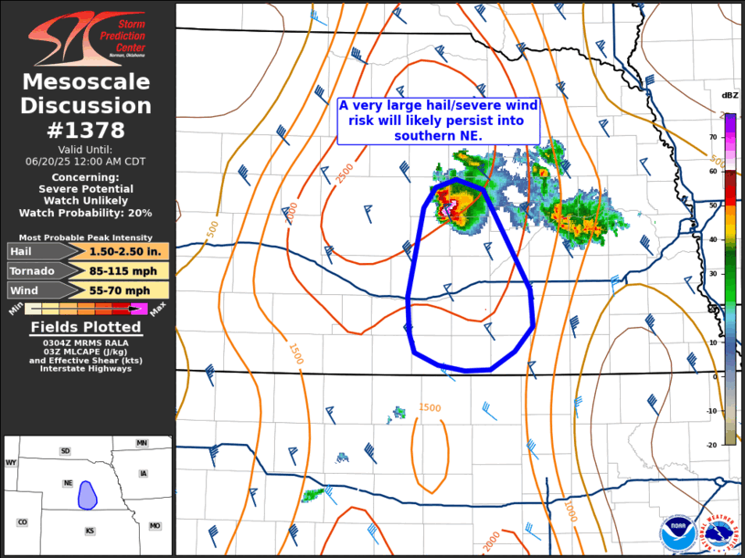 Mesoscale Discussion 1378