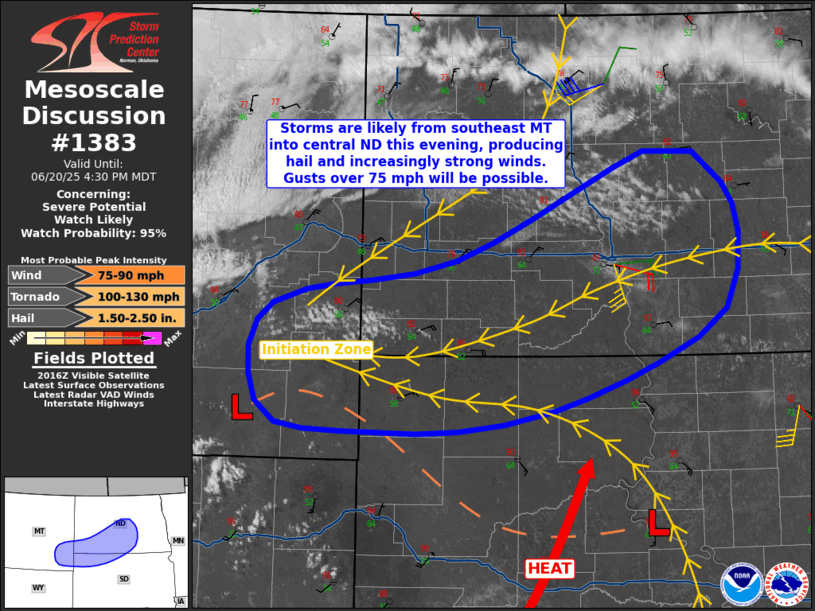 Mesoscale Discussion 1383