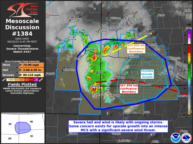 Mesoscale Discussion 1384