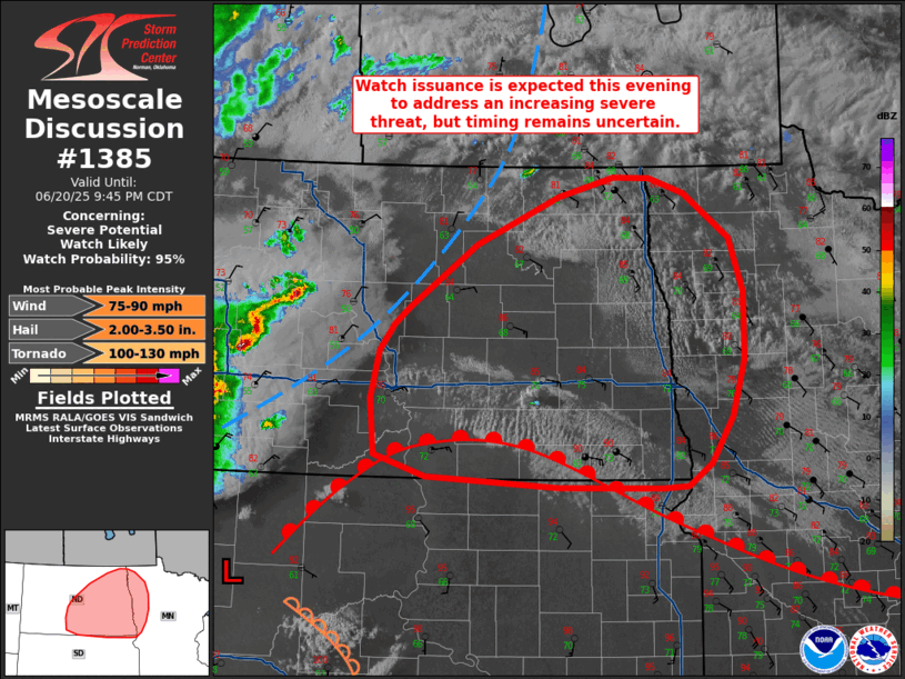 Mesoscale Discussion 1385