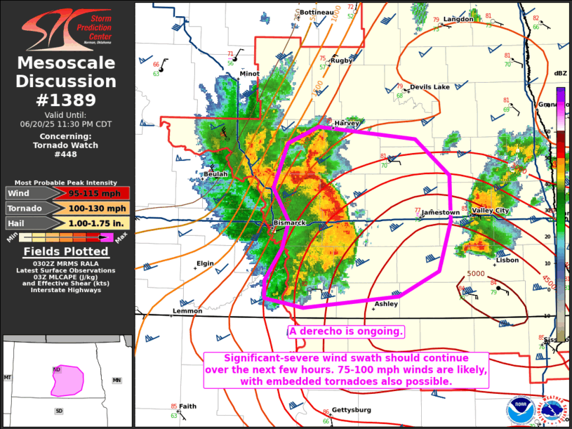 Mesoscale Discussion 1389
