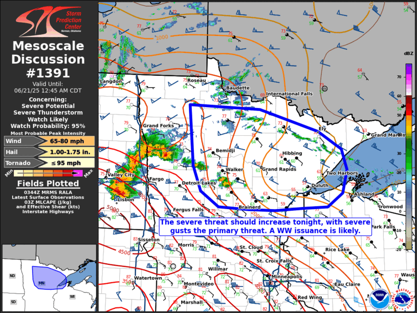 Mesoscale Discussion 1391
