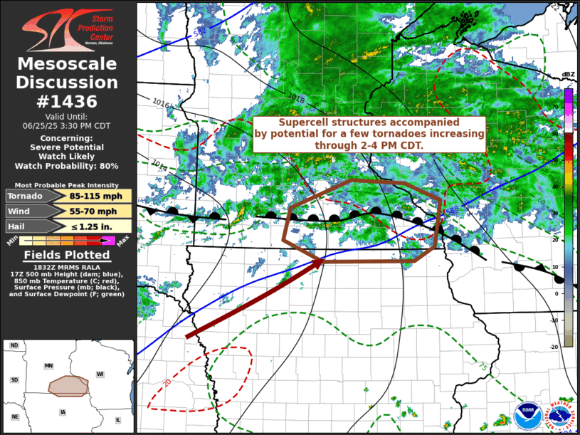 Mesoscale Discussion 1436