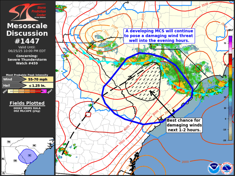 Mesoscale Discussion 1447