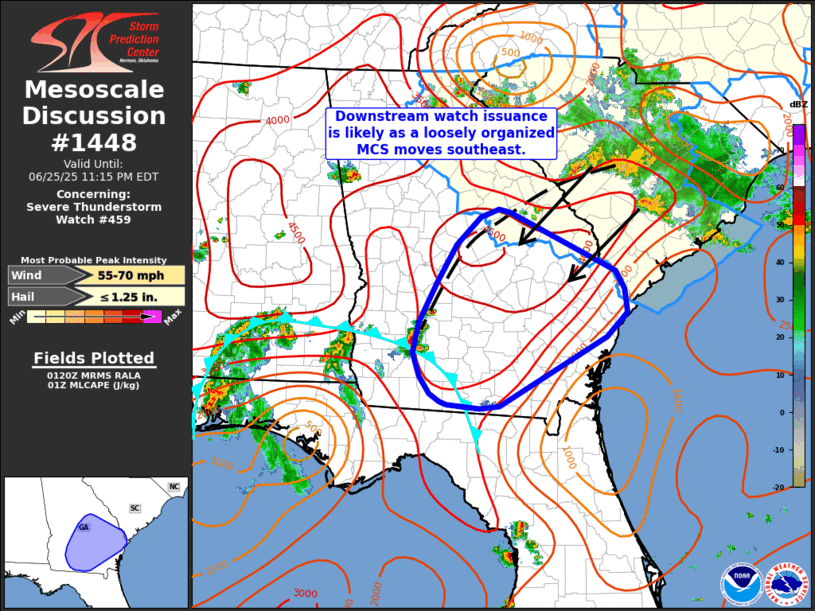 Mesoscale Discussion 1448