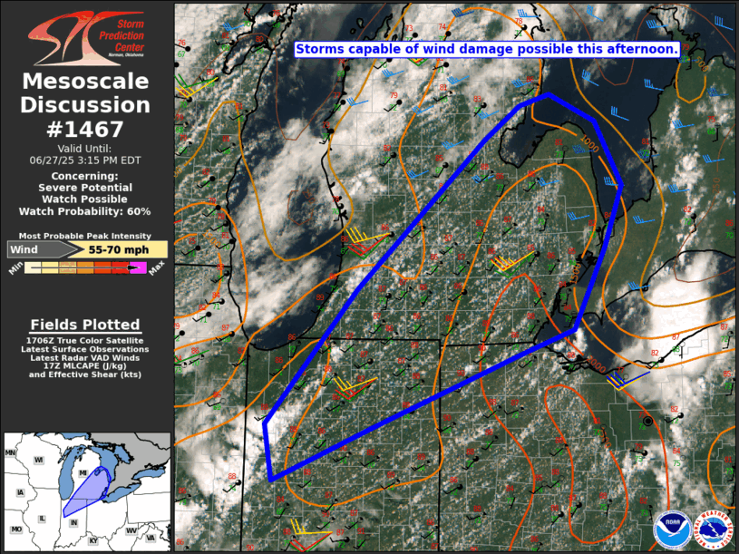 Mesoscale Discussion 1467