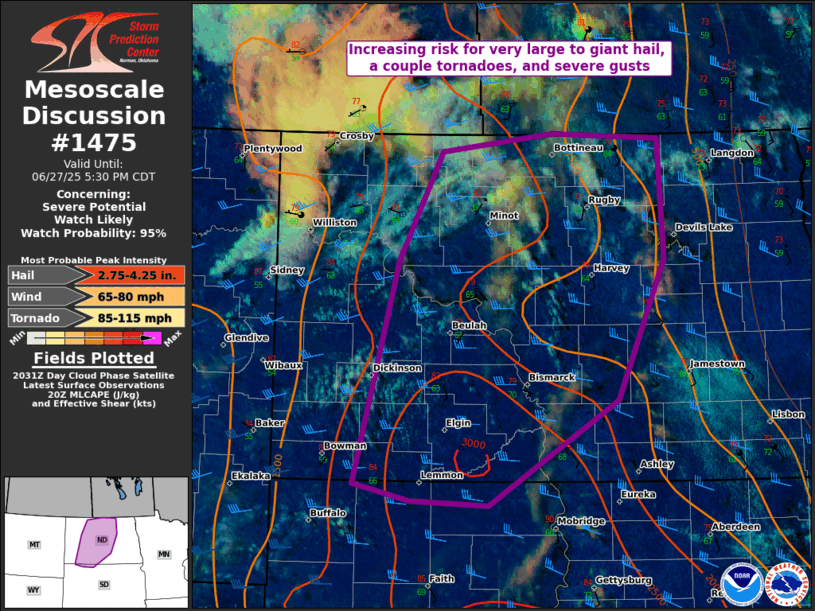 Mesoscale Discussion 1475