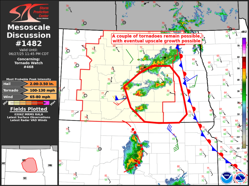 Mesoscale Discussion 1482