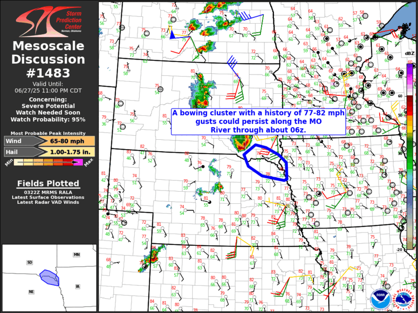 Mesoscale Discussion 1483