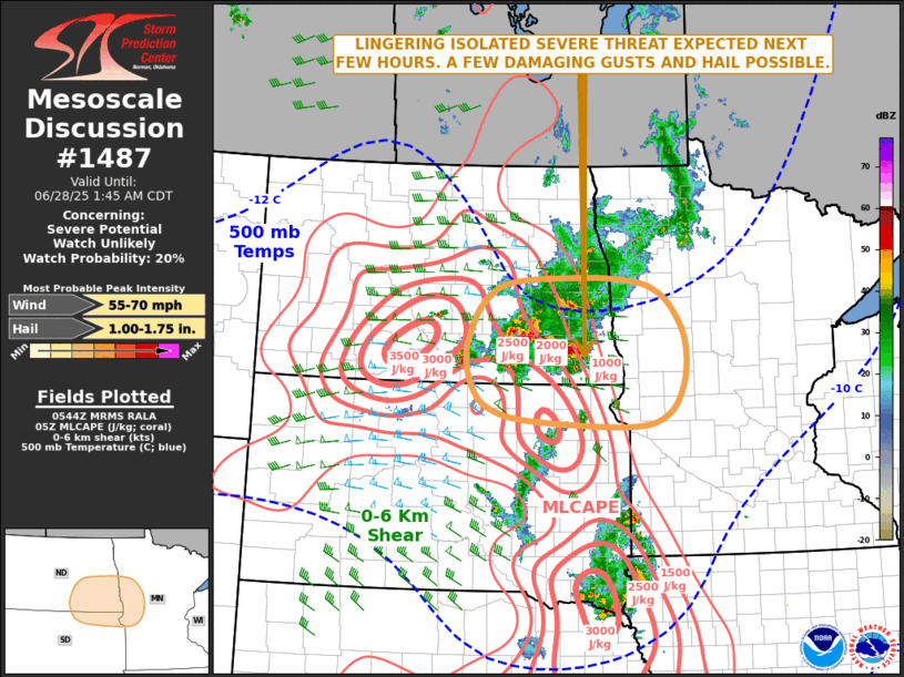 Mesoscale Discussion 1487