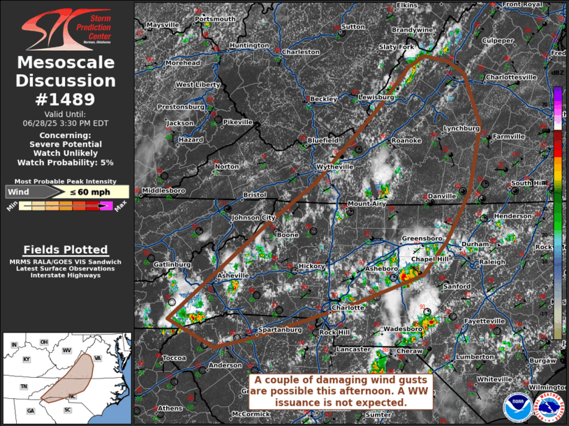 Mesoscale Discussion 1489