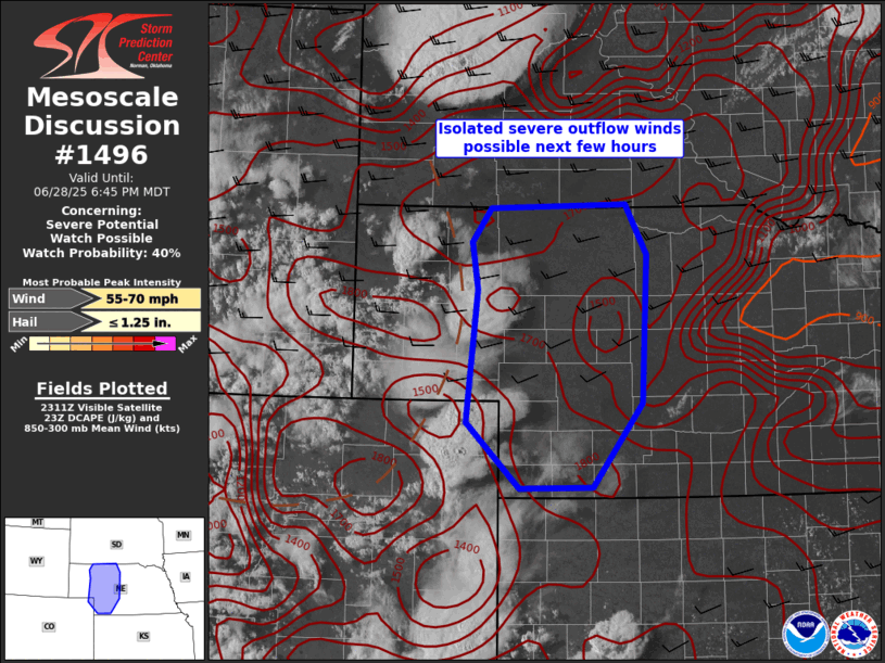 Mesoscale Discussion 1496