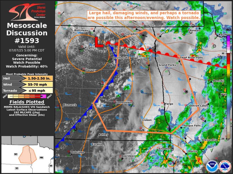 Mesoscale Discussion 1593