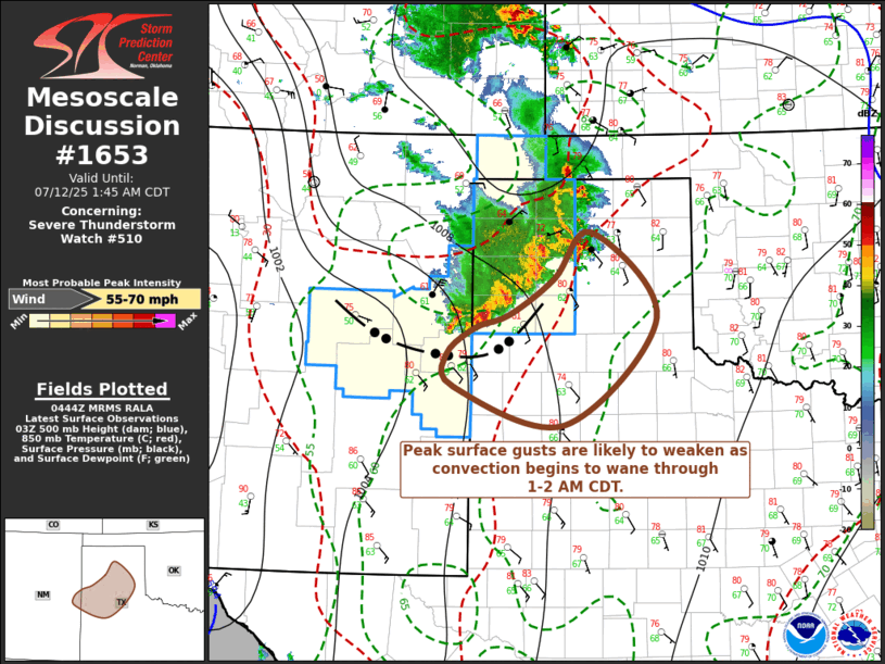 Mesoscale Discussion 1653
