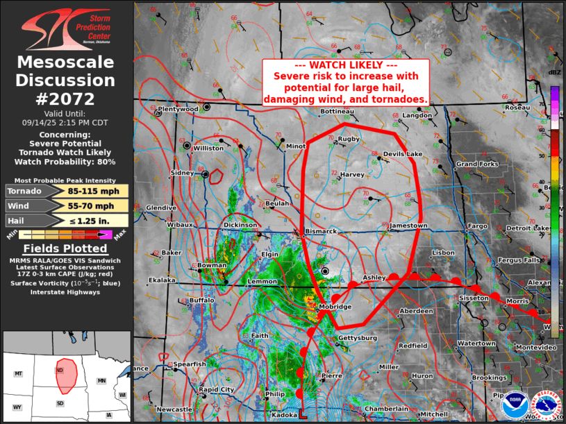 Mesoscale Discussion 2072