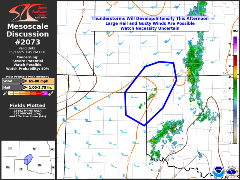 Mesoscale Discussion 2073