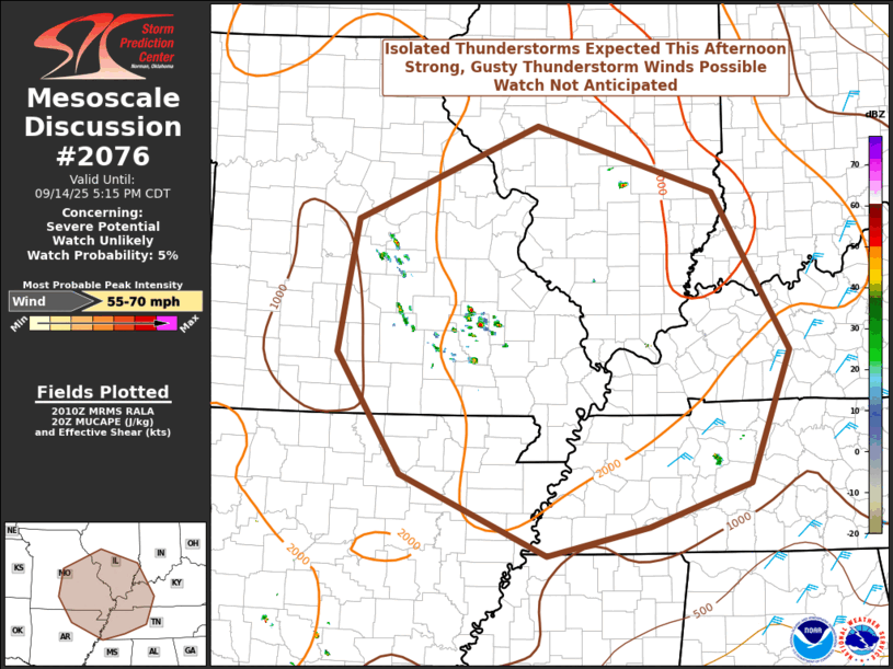 Mesoscale Discussion 2076