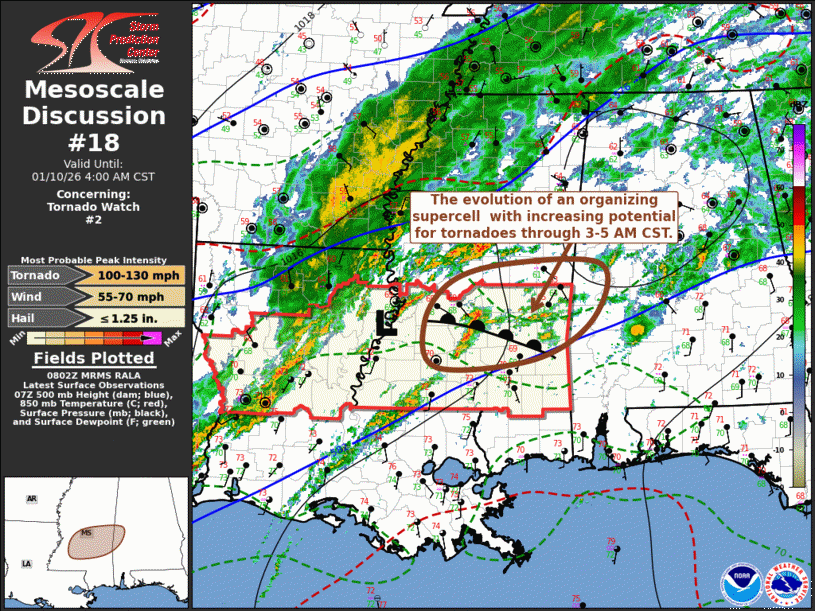 Mesoscale Discussion 18