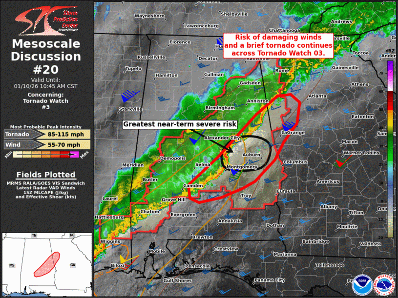 Mesoscale Discussion 20
