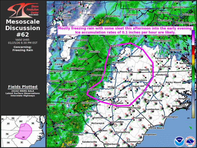 Mesoscale Discussion 62