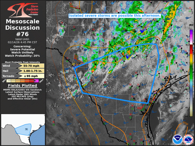 Mesoscale Discussion 76