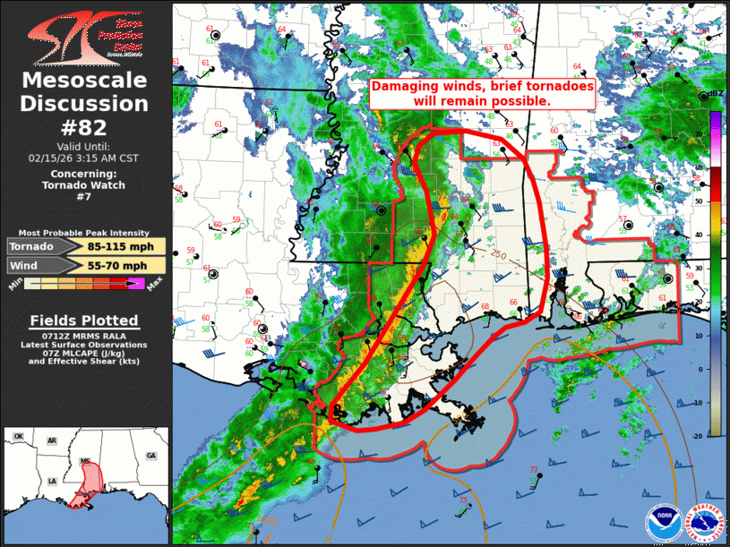 Mesoscale Discussion 82