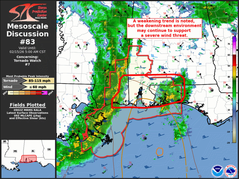 Mesoscale Discussion 83