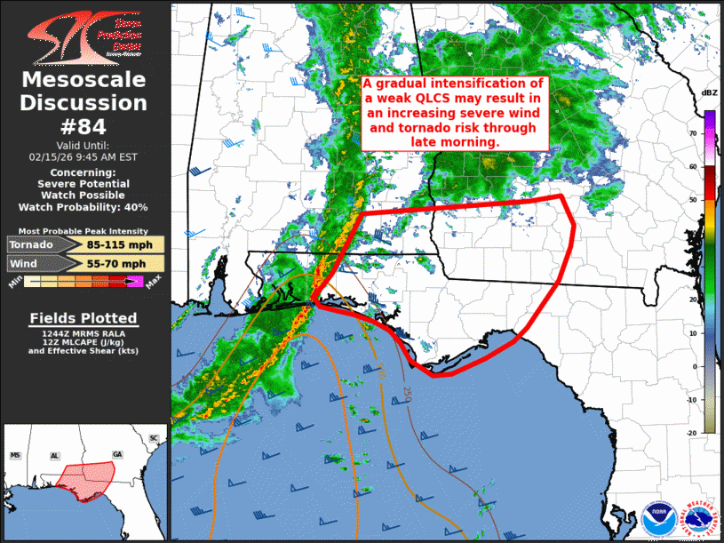 Mesoscale Discussion 84