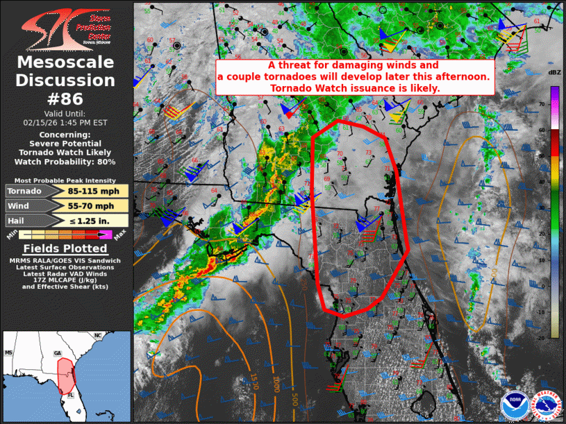 Mesoscale Discussion 86